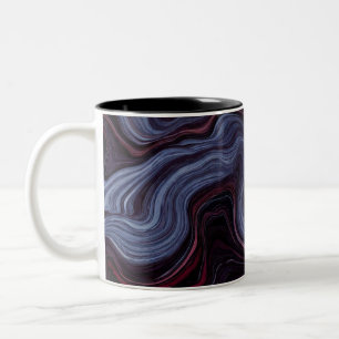 Tasse 2 Couleurs Marbre d'Améthyste de Minuit Tourbillon Violet Ble