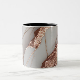 Tasse 2 Couleurs Marbre Pailleté Cuivre Tendance
