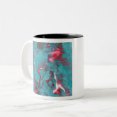 Tasse 2 Couleurs Marbre torride à Aqua (Devant gauche)