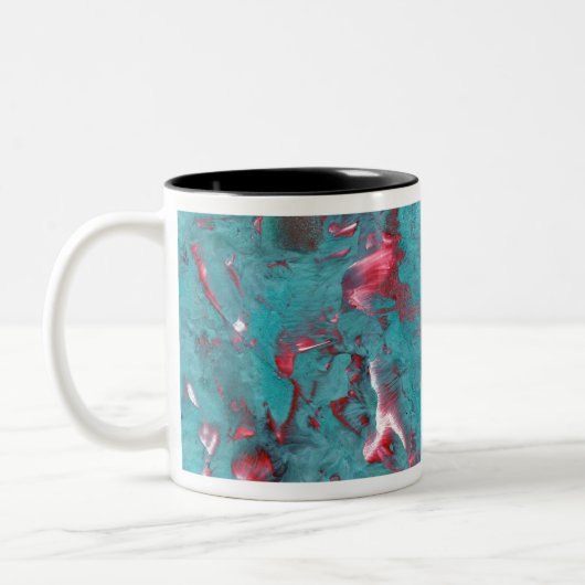 Tasse 2 Couleurs Marbre torride à Aqua (Gauche)