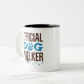 Tasse 2 Couleurs Marcheur officiel de chien (Devant gauche)