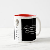 Tasse 2 Couleurs Marcus Aurelius Citation Personnalisée Philosophie (Devant droit)