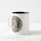 Tasse 2 Couleurs Marcus Aurelius Roman Emperor Illustration Badge (Devant gauche)