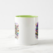 Tasse 2 Couleurs Mardi Gras (Centre)