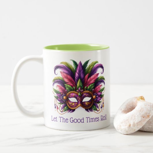 Tasse 2 Couleurs Mardi Gras  (Avec donut)