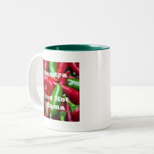 Tasse 2 Couleurs Mare rouge Hot Mama (Devant gauche)