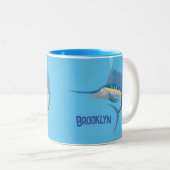 Tasse 2 Couleurs Marée de plaisance de l'espadon (Devant droit)