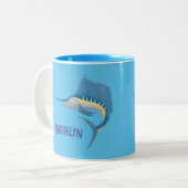 Tasse 2 Couleurs Marée de plaisance de l'espadon (Devant gauche)