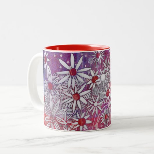 Tasse 2 Couleurs marguerite (Devant gauche)