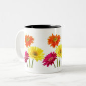 Tasse 2 Couleurs Marguerites de Gerbera (Devant gauche)