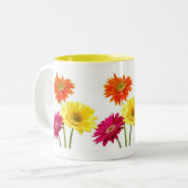 Tasse 2 Couleurs Marguerites de Gerbera (Devant gauche)