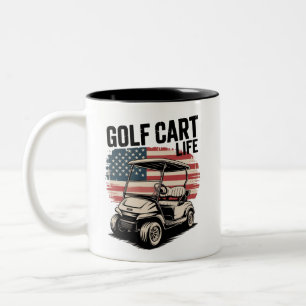 Tasse 2 Couleurs Mari de la vie en voiturette de golf Golfeur Amate