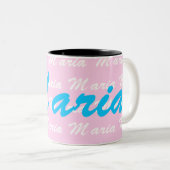 Tasse 2 Couleurs Maria Name Motif de conception (Devant droit)