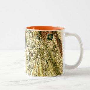 Tasse 2 Couleurs Mariage Antique de la Mariée