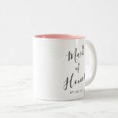 Tasse 2 Couleurs Mariage Floral Boho (Devant droit)