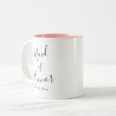 Tasse 2 Couleurs Mariage Floral Boho (Devant gauche)