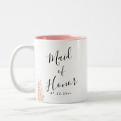 Tasse 2 Couleurs Mariage Floral Boho (Gauche)