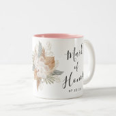 Tasse 2 Couleurs Mariage Floral Boho (Devant droit)