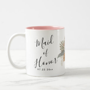 Tasse 2 Couleurs Mariage Floral Boho
