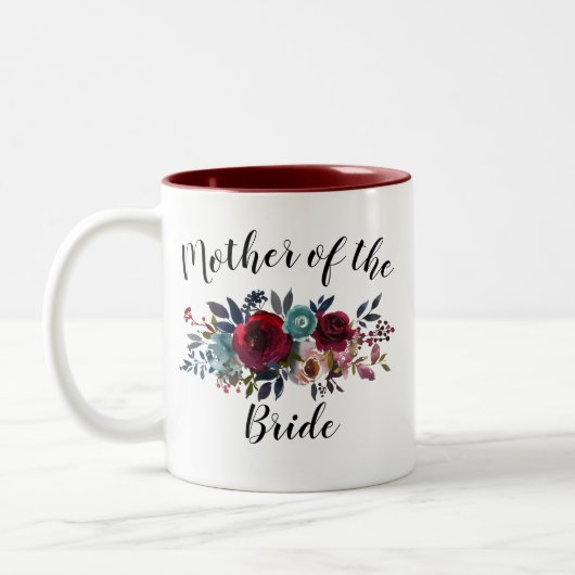 Tasse 2 Couleurs Mariage floral de jeune mariée de mère de (Gauche)