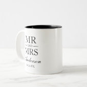 Tasse 2 Couleurs Mariage M. et Mme. (Devant gauche)