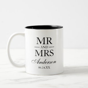 Tasse 2 Couleurs Mariage M. et Mme.
