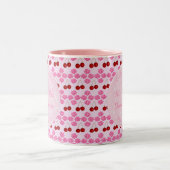 Tasse 2 Couleurs Mariage rose Printemps Cerisiers en fleurs et ceri (Centre)