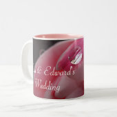 Tasse 2 Couleurs Mariage rose Rose Raindrop (Devant gauche)