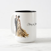 Tasse 2 Couleurs Mariage sur mesure (Devant gauche)
