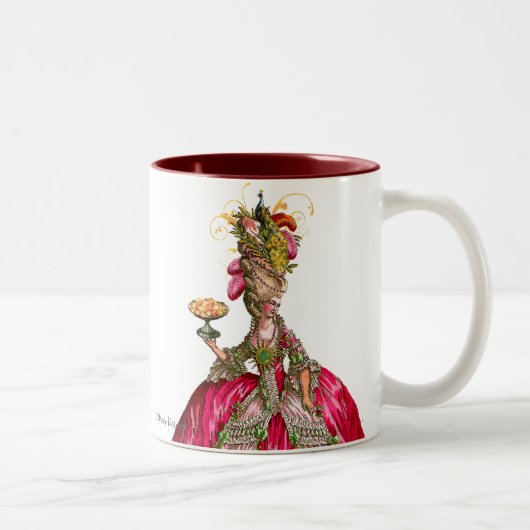 Tasse 2 Couleurs Marie Antoinette et Peacock (Droit)