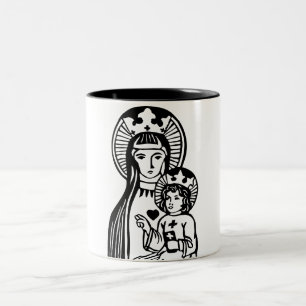 Tasse 2 Couleurs Marie et Jésus