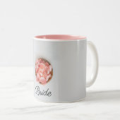 Tasse 2 Couleurs Mariée de fleurs roses (Devant droit)