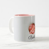 Tasse 2 Couleurs Mariée de fleurs roses (Devant gauche)