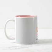 Tasse 2 Couleurs Mariée de fleurs roses (Gauche)