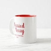 Tasse 2 Couleurs Mariés et Joyuses Fêtes RW (Devant gauche)