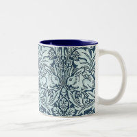 Marine Blue White Rabbit William Morris