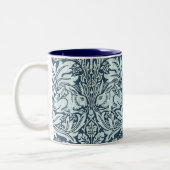 Tasse 2 Couleurs Marine Blue White Rabbit William Morris (Gauche)