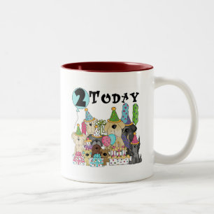 Tasse 2 Couleurs Marionnettes 2e anniversaire Bash Tshirts et cadea