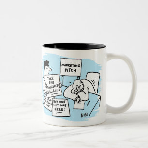 Tasse 2 Couleurs Marketing Manager est en cours d'exécution d'un pl