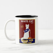 Tasse 2 Couleurs Marque blanche pour chats Lait entier (Gauche)