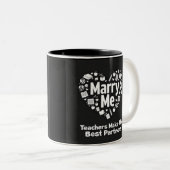 Tasse 2 Couleurs Marry Me Teacher (Devant droit)