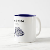 Tasse 2 Couleurs Mascotte Classe de diplômé (Devant droit)