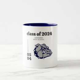Tasse 2 Couleurs Mascotte Classe de diplômé