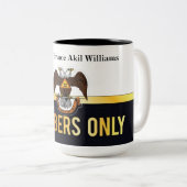 Tasse 2 Couleurs mason du 32e degré (Devant droit)