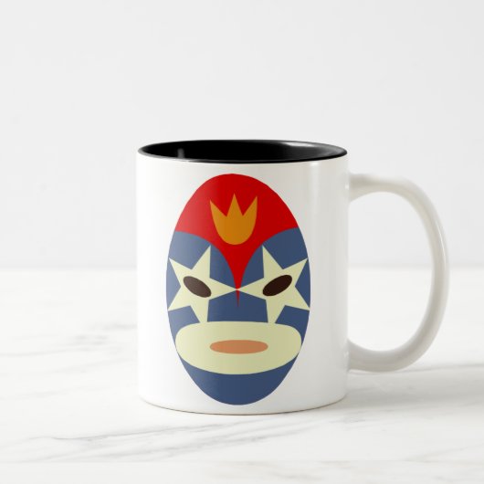 Tasse 2 Couleurs Masque bleu Lucha Libre (Droit)