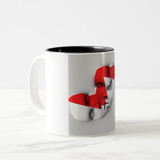 Tasse 2 Couleurs Masque double face (Devant gauche)