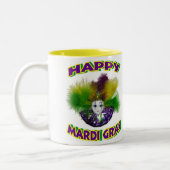 Tasse 2 Couleurs Masque fait varier le pas de mardi gras (Gauche)