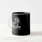 Tasse 2 Couleurs Masque Mardi Gras (Devant gauche)
