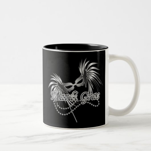 Tasse 2 Couleurs Masque Mardi Gras (Droit)