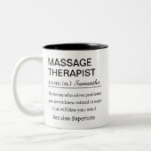 Tasse 2 Couleurs Massage Therapist Definition (Gauche)